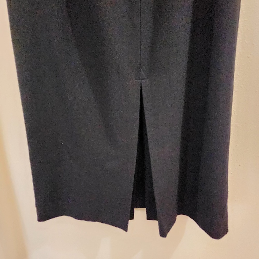 Vintage Dana Brooke Black Wool Pencil Maxi Tube Skirt Secretary Classic NWT 10 - Picture 7 of 13